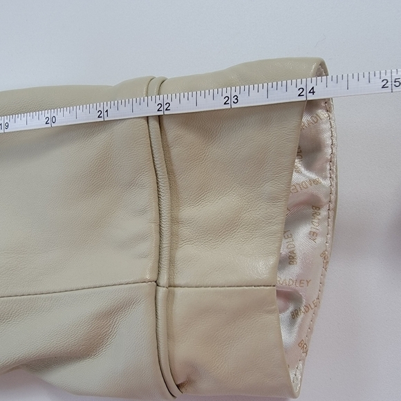 BRADLEY Bayou Cream Leather Jacket Size Large EUC - Picture 6 of 10
